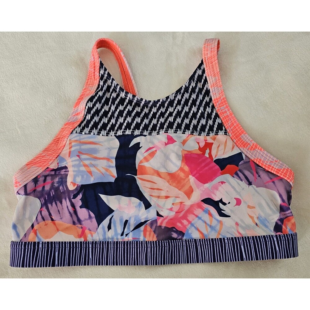Athleta Girl girls swim floral bikini tankini top size XXL/16